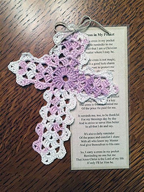 Beginner Free Printable Crochet Cross Bookmark Patterns