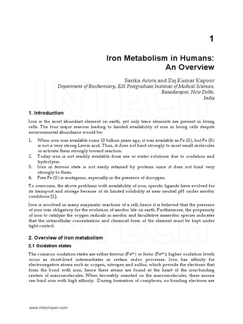 Iron Metabolism | PDF | Hemoglobin | Iron