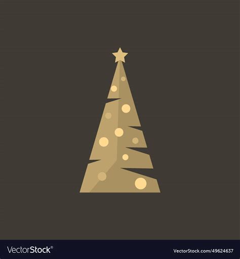 Geometric decorated christmas tree Royalty Free Vector Image