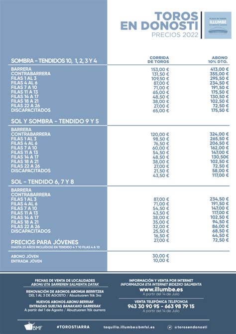VENTA DE ABONOS Y ENTRADAS ONLINE DISPONIBLE SAN SEBASTIÁN BMF Toros
