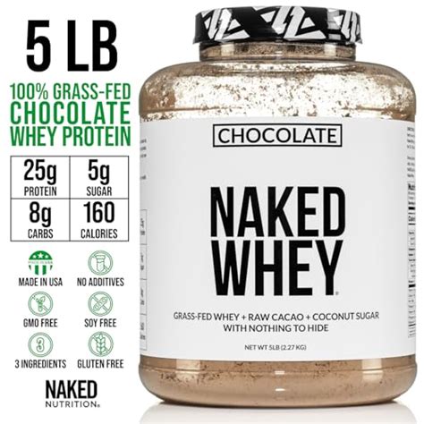 NAKED Whey Protein Powder By Naked Nutrition Chocolate Flavor 2 Lbs