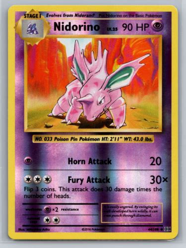 Nidorino Pokemon TCG XY Evolutions Reverse Holo Uncommon 44 108 EBay