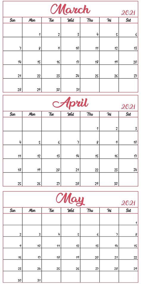 Printable Calendar March And April March April Calendar