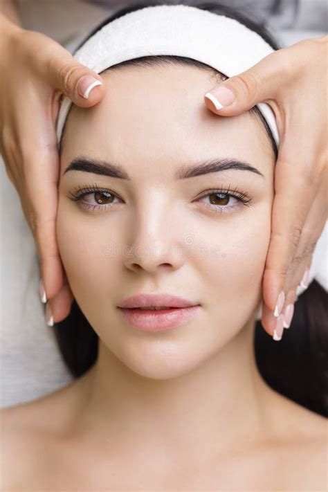 Professional Anti Aging Facial Massage Action Stock Image Image Of