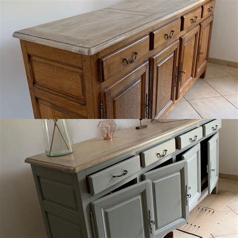 An Old Dresser Has Been Refinished With New Paint