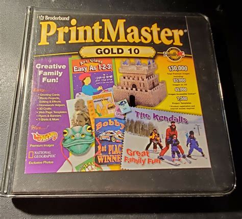 2000 Mattel Broderbund Printmaster Gold 10 Windows 6 Cds Ebay