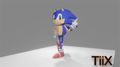 Low Poly Sonic Model By Me Blender Rsonicthehedgehog