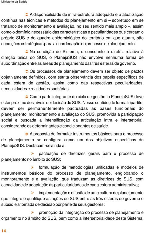 MINISTÉRIO DA SAÚDE CADERNOS DE PLANEJAMENTO Sistema de Planejamento