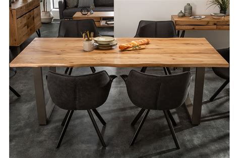 Table de salle à manger bois et massif et métal 160 cm Cbc Meubles