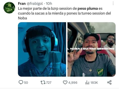 Estallaron Los Memes En Twitter Por La Session De Bizarrap Y Peso Pluma Notife