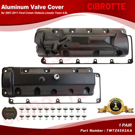 Left Right Aluminum Valve Cover For 07 11 Ford Crown Victoria Lincoln