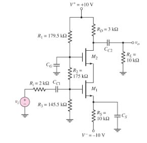 Solved Consider The Mosfet Amplifier Given On The Left Chegg