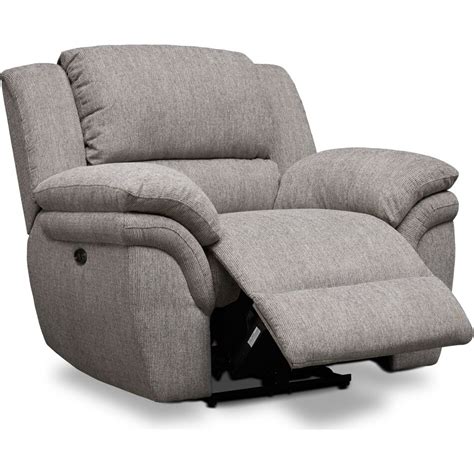 Aldo Power Recliner Gray Value City Furniture