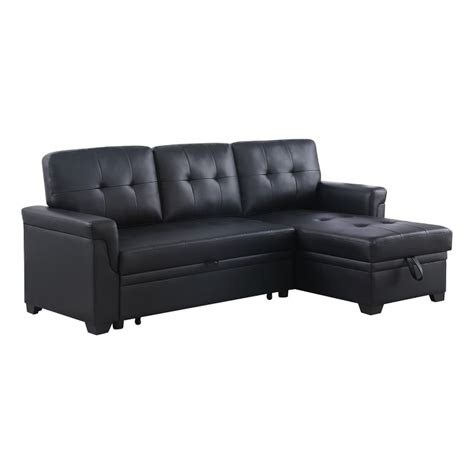 Black Sleeper Sofa Leather Cabinets Matttroy