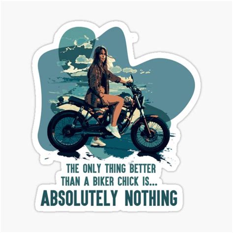 The Biker Girl Sticker By Creatiwhizz Redbubble