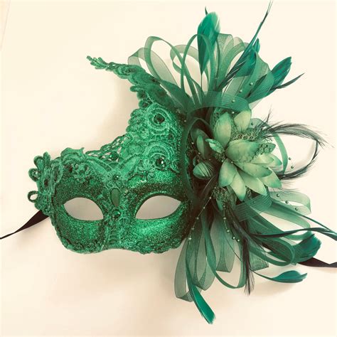 Dark Green Masquerade Masks Couples Etsy