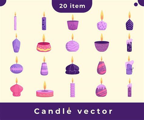 Collection candle vector 30760826 Vector Art at Vecteezy