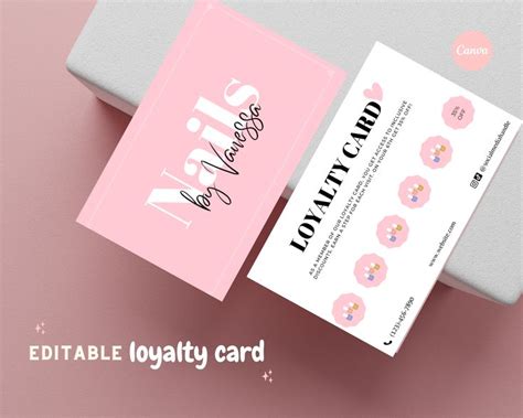 Loyalty Punch Card Canva Business Card Loyalty Card Luxury Classy