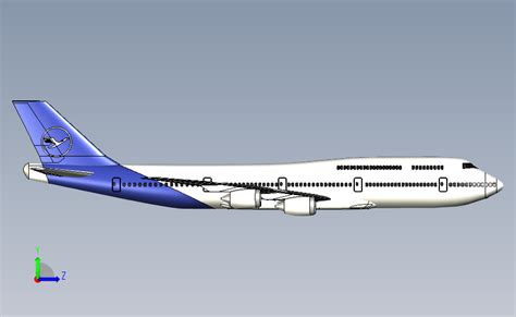 波音 747 400大型喷气客机step模型图纸下载 懒石网