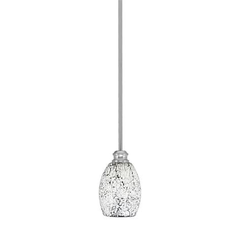 Albany 60 Watt 1 Light Brushed Nickel Pendant Mini Pendant Light Black