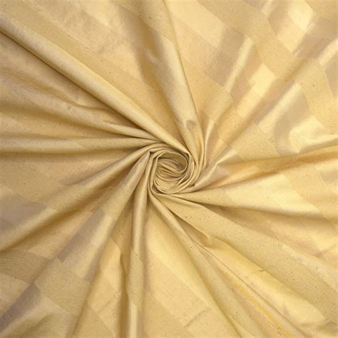 Silk Dupioni Trio Stripe Gold Sample Gala Fabrics