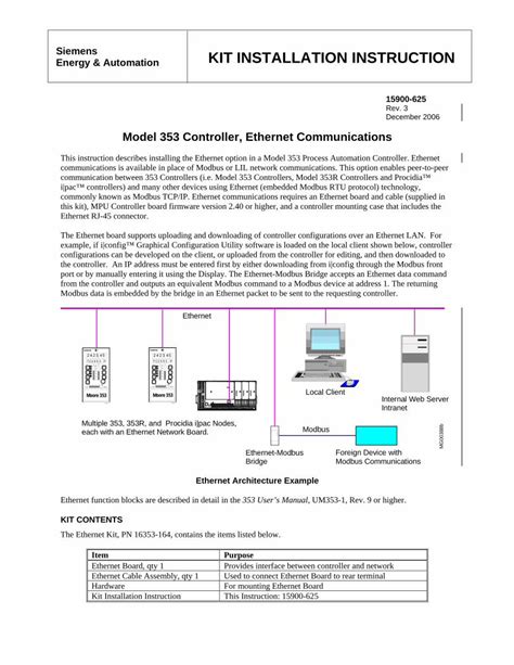 (PDF) Siemens KIT INSTALLATION INSTRUCTION Energy & Automation ...