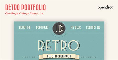 Retro Portfolio One Page Vintage Template Mister Themes