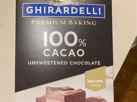 Ghirardelli Premium Baking Bar Cacao Unsweetened Chocolate