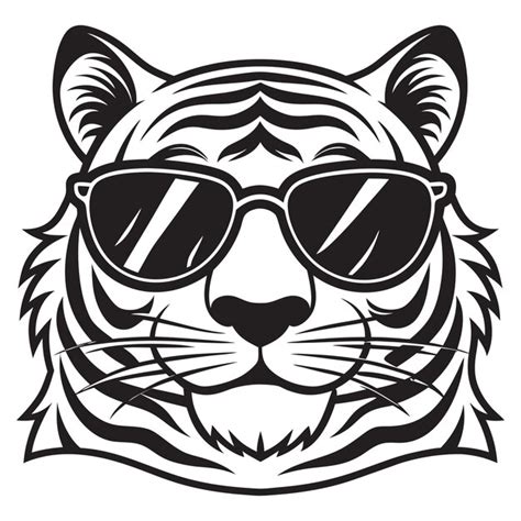 Premium Vector Tiger With Glasses