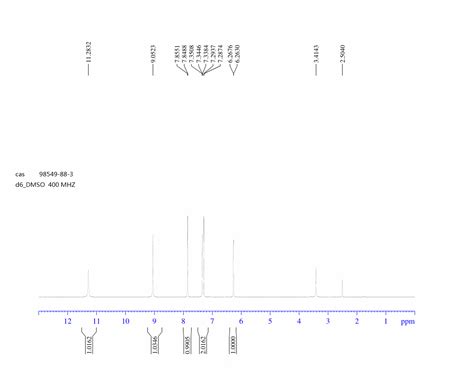 1H PYRROLO 2 3 B PYRIDIN 5 OL 98549 88 3 1H NMR Spectrum