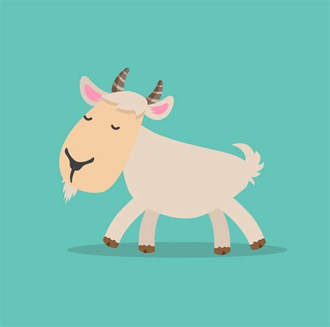 Flat cartoon goat 684470 Vector Art at Vecteezy