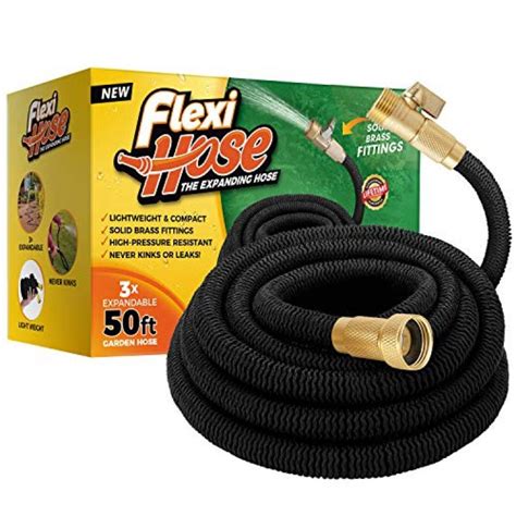 Flexi Hose Upgraded Expandable Garden Hose Extra Strength 3/4" Solid ...