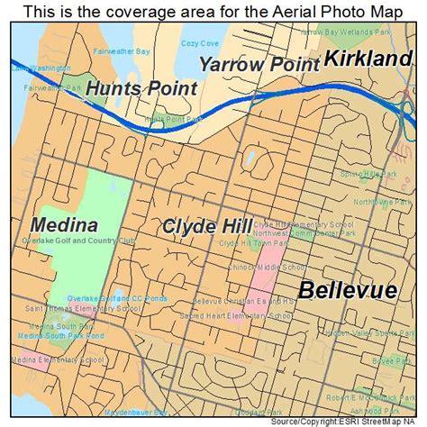 Aerial Photography Map Of Clyde Hill Wa Washington