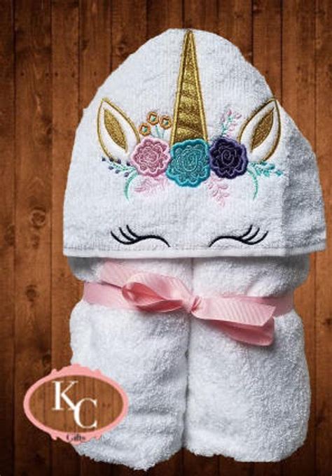 Beach Towel For Toddler Girls Kids Unicorn Hooded Bath Towel Baby