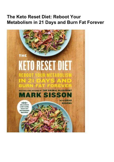 Supported The Keto Reset Diet Reboot Your Metabolism In 21 Days And