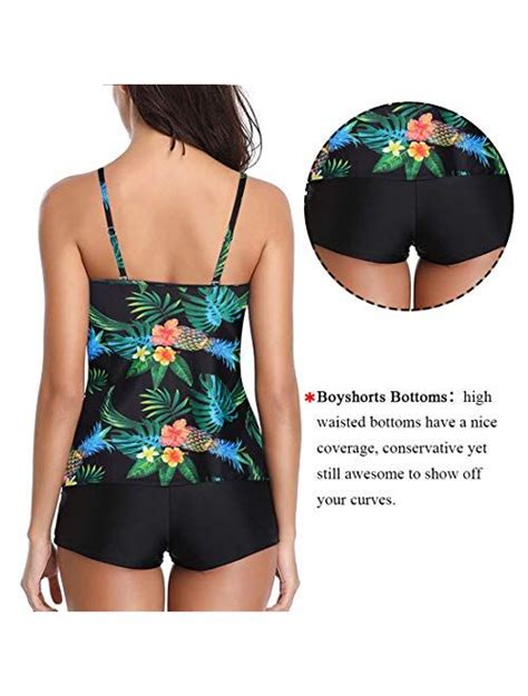 Buy Women Two Piece Swimsuits Tankini Bathing Suits Layered Ruffle