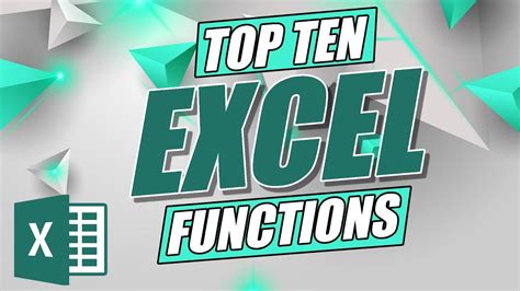 Top Ten Excel Formulas And Functions If Vlookup Pmt Index Match Excel Tutorial Youtube