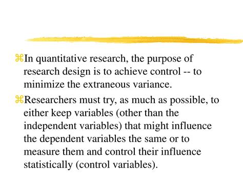 Ppt Variance Control And Threats To Validity Powerpoint