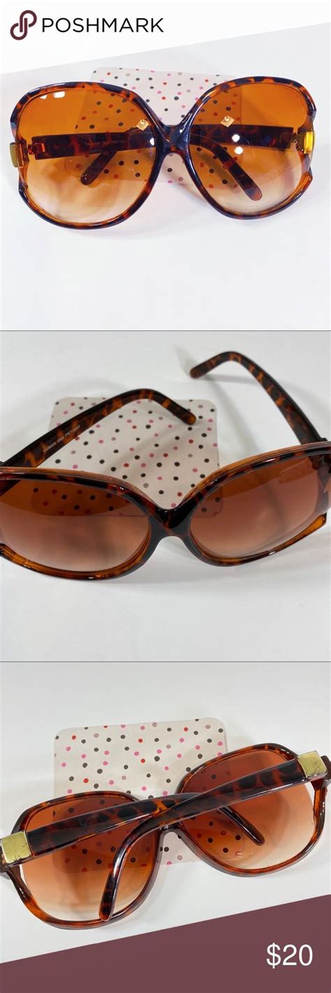 Huge Vintage Faux Tortoise Shell Sunglasses Tortoise Shell Sunglasses Plastic Sunglasses