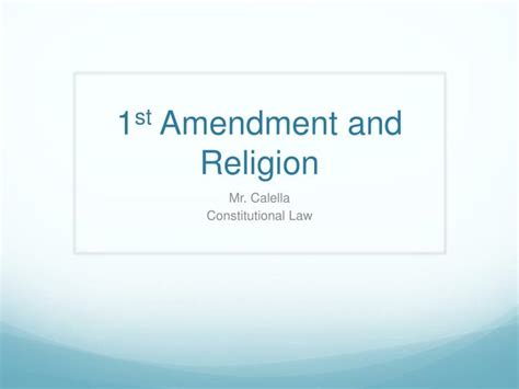 PPT - 1 st Amendment and Religion PowerPoint Presentation, free ...