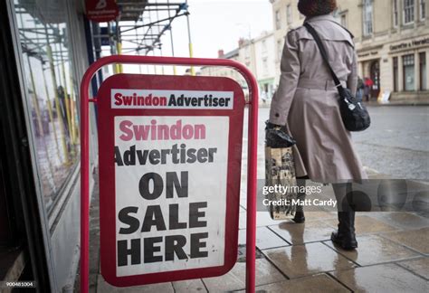 A poster for the Swindon Advertiser newspaper is pictured outside a ...