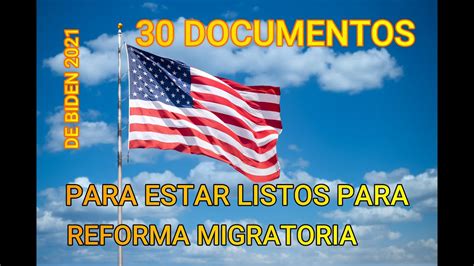 30 DOCUMENTOS Para Estar LISTO Para La REFORMA MIGRATORIA 2021 Green