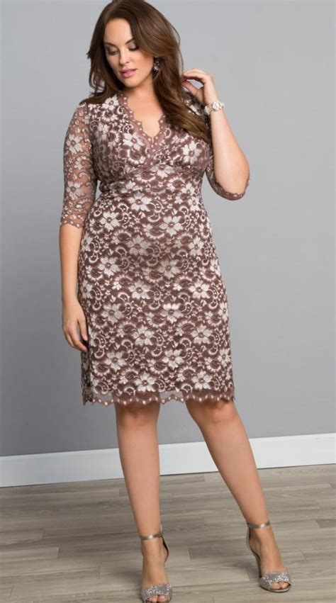 Plus Size Lace Cocktail Dress Pluslook Eu Collection