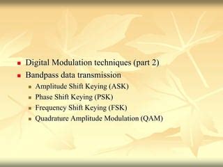 Digital Modulation and various technique | PPT