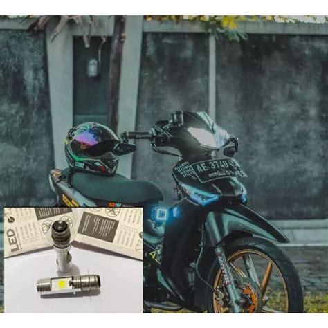 Jual Lampu Depan Sepeda Motor Model Led Sisi Nyala Putih Soket H