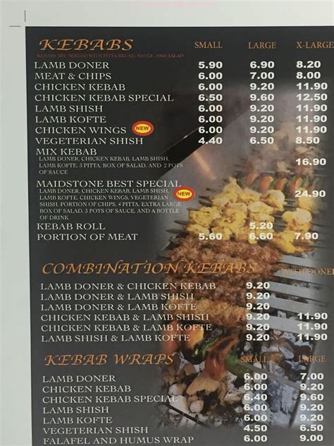 Online Menu of Maidstone Best Kebab Restaurant, Maidstone, United Kingdom, ME16 8ND - Zmenu