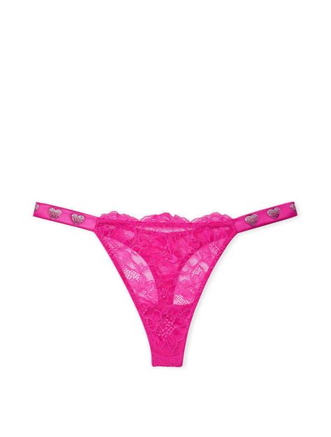 Трусики зі Стразами Victoria S Secret Very Sexy Smooth Lace Shine Strap Thong Panty купити She