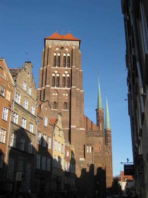 St Marien Kirche Gdańsk Danzig Europäische Route Der Backsteingotik