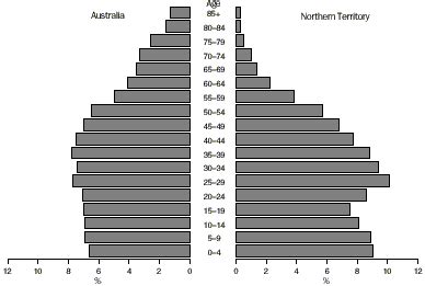3235 7 Population By Age And Sex Northern Territory Jun 2000