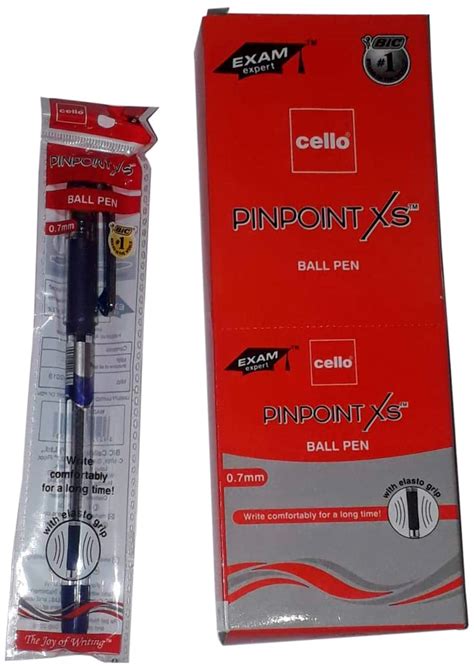 Cello Pinpoint Ballpoint Pens Blue Office Products